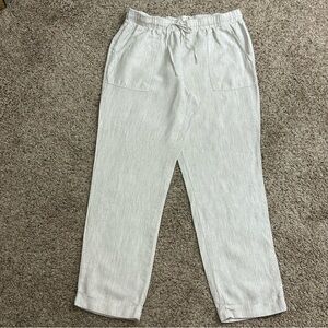 Kenar Ladies Size Large 100% Linen Pants Pull On Style